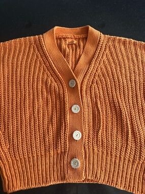 Babaa 100% Spanish Cotton Cardigan Sweater Green Oversized Medium |Made in Spain